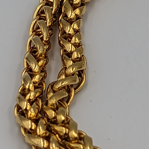 Joan Rivers Necklace Gold Tone 6 Color Changeable Plastic Stones Adjustable 32" - Picture 11 of 14